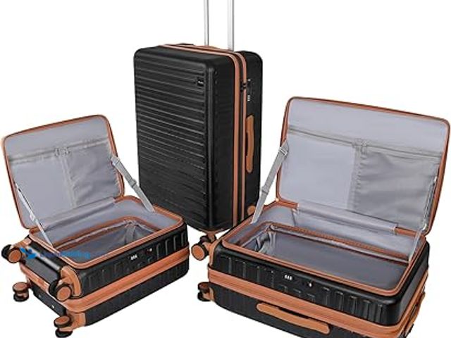 Lot 49-3600444 - 3-Piece 20/24 Top Opening Hardshell Lightweight Luggage and 28-Inch Clamshell Opening Travel Suitcas...