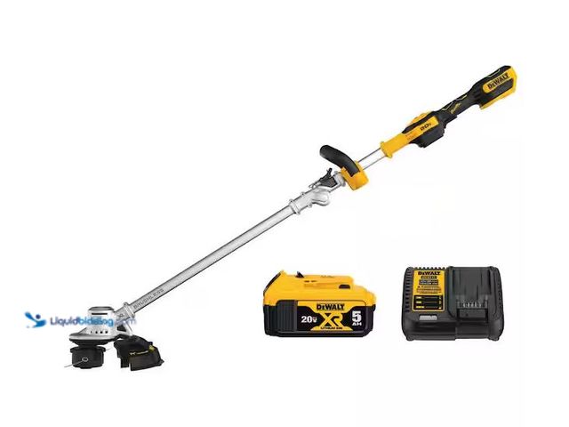 Lot 49-3600337 - DEWALT 20V MAX 14 in. Brushless Cordless Battery Powered Foldable String Trimmer Kit with (1) 5 Ah B...