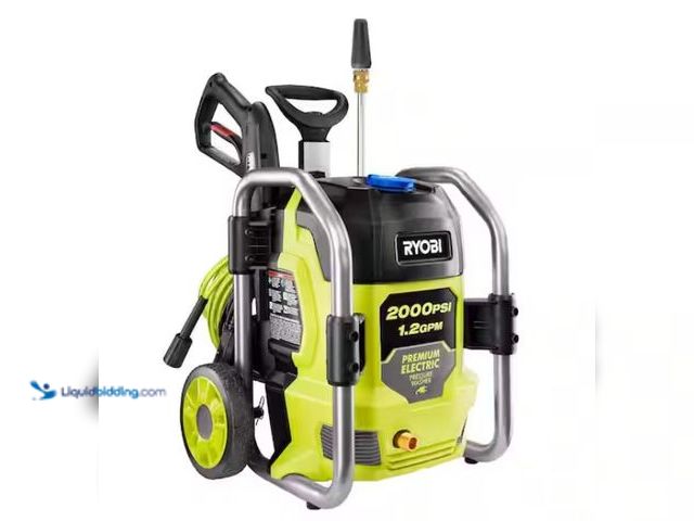 Lot 49-1550248 - RYOBI 2000 PSI 1.2 GPM Cold Water Corded Electric Pressure Washer, Model # RY142022, Parts and repai...