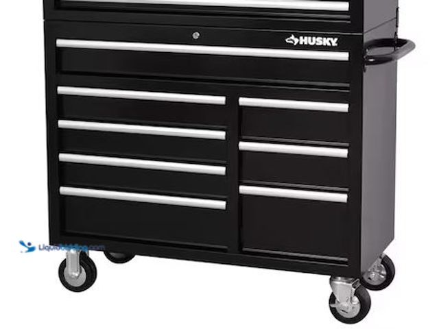 Lot 49-1528717 - Husky 42in 8 Drawer Rolling Tool Chest in Gloss Black, Unused  Ref#HDPA0828