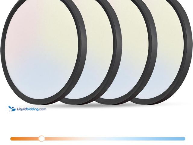 Lot 49-5437471 - 4PK Dimmable 15.8 Inch Led Ceiling Light Flush Mount, 34W, 3060LM, 3000K/3500K/4000K/5000K/6500K CCT...