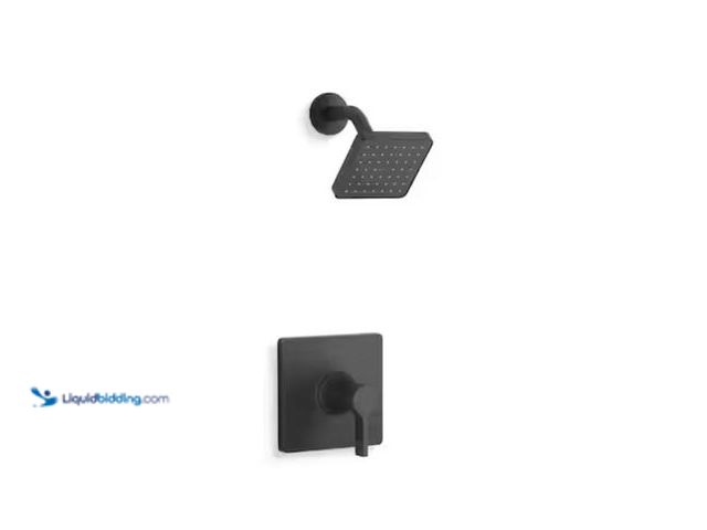 Lot 49-1623474 - KOHLER Venza 1-Handle Shower Faucet Trim Kit in Matte Black (Valve Not Included), Model # TS28128-4G...