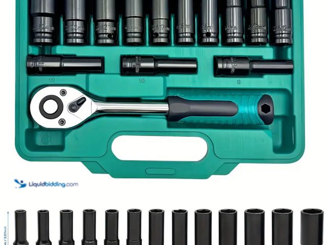 Lot 49-1816658 - New 14pcs 1/2"Drive Impact Socket TOOL Set. NEW