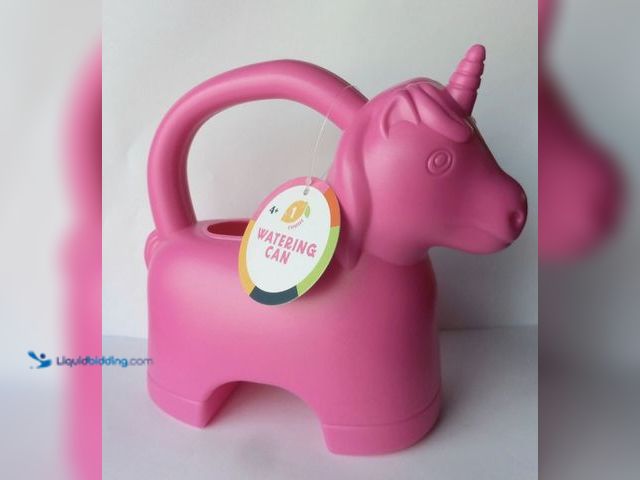 Lot 49-2001439 - Lot of approx. (48) pcs. Bullseye's Playground Kids Pink Unicorn Plastic Watering Can Small, Model #...