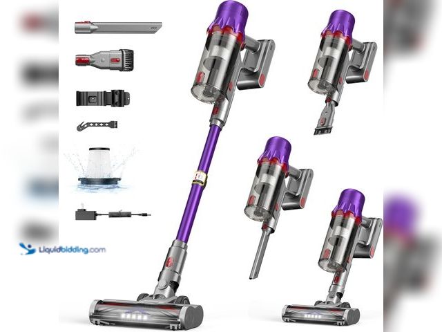 Lot 49-5556920 - Cordless Vacuum Cleaner for Home - Powerful Stick Vacuum with HEPA Filter, 55-Min Runtime, LED Light...