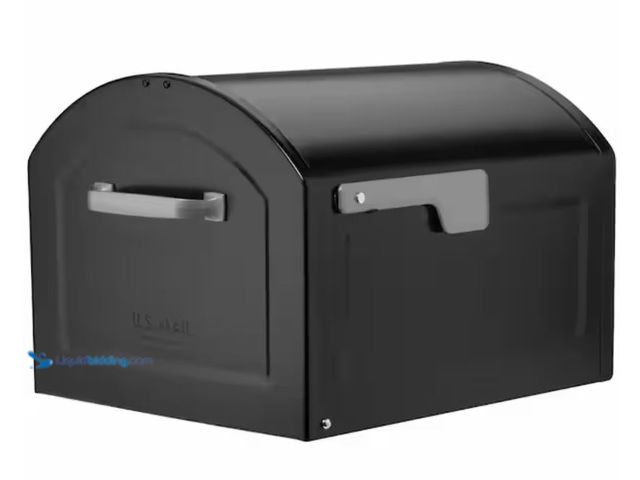 Lot 49-2005965 - Architectural Mailboxes Centennial Black, Extra Large, Steel, Post Mount Mailbox with Premium Silver...