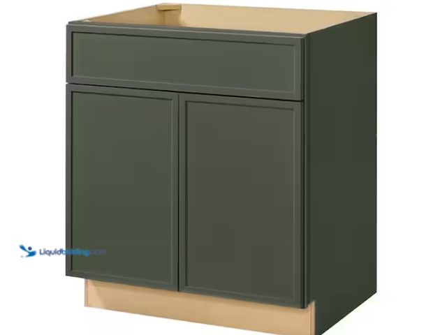 Lot 49-1570371 - Hampton Bay Leyton 30 in. W x 24 in. D x 34.5 in. H Ready to Assemble Plywood Slim Shaker Sink Base ...