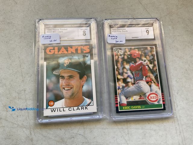 Lot 49-1977111 - Other LOT OF 2 GRADED CARDS!! 1986 TOPPS TRADED #24T WILL CLARK ROOKIE CGC GRADED 8 NM-MT AND 1985 D...