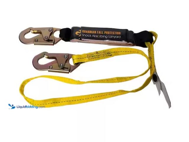 Lot 49-1568792 - Guardian Fall Protection 6 ft. Shock Absorbing Lanyard Model # 01220, Unused  Ref#SR0114