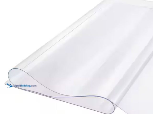 Lot 49-2001026 - VEVOR Plastic Table Cover 24 x 96 in. 1.5 mm Thick Clear Table Protector Solid Rectangle PVC Desk Ma...