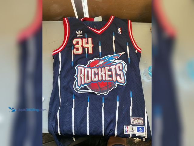 Lot 49-1977219 - Other WOW AWESOME NBA ROCKETS HAKEEM OLAJUWON BASKETBALL JERSEY SIZE LARGE ADIDAS HARDWOOD CLASSICS ...