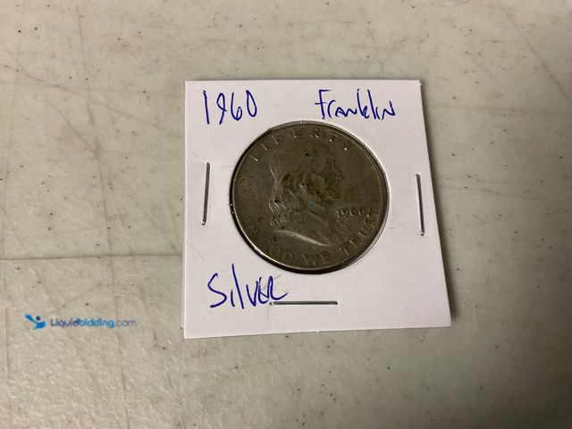 Lot 49-1505683 - 1960 FRANKLIN HALF DOLLAR COIN 90% SILVER #COINS1211