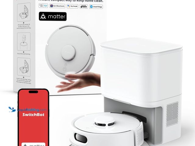 Lot 49-5463365 - SwitchBot K10+ Pro Robot Vacuum Self Emptying for 90 Days Hands-Free, Super Quiet Mini Robotic Vacuu...