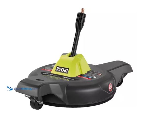 Lot 49-1516651 - RYOBI 12 in. 3100 PSI Electric Pressure Washer Surface Cleaner with Caster Wheels, Model # RY31SC312...