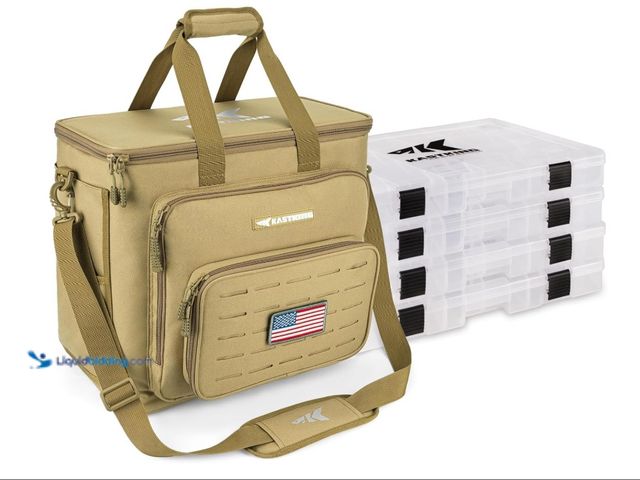 Lot 49-3431898 - Kast King Karryall Fishing Tackle Bags with 4 * 3700 Tackle Trays, Fishing Bags for Saltwater or Fre...