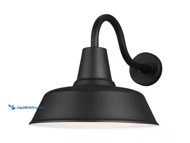 Lot 49-1547700 - Generation Lighting Barn Light 1 Light Matte Black Modern Farmhouse Outdoor Medium Lantern Wall Scon...