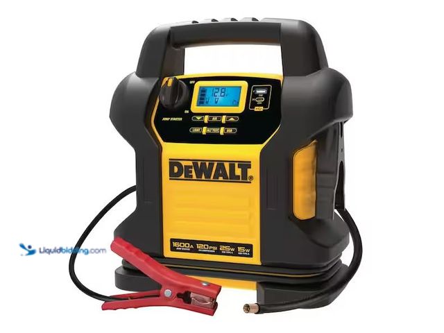 Lot 49-1576805 - DEWALT 1600 Peak Amp Jump Starter with Digital Compressor and USB Power Bank Model # DXAEJ14, Used, ...
