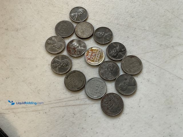 Lot 49-3503514 - LOT OF 15 WARTIME STEEL PENNIES FROM 1943