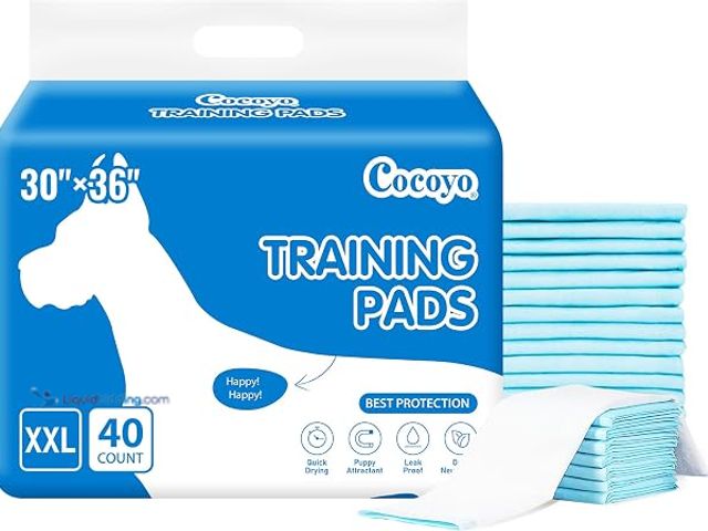 Lot 49-1625732 - COCOYO Best Value Training Pads, 30"X36" , XXL - 80 Count, White, Model # B07V7G92NL, Unused.  Ref#W...
