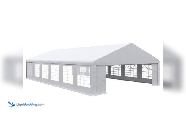 Lot 49-5414310 - Out sunny Large 39 ft. x 23 ft. White Outdoor Canopy Tent, Unused.