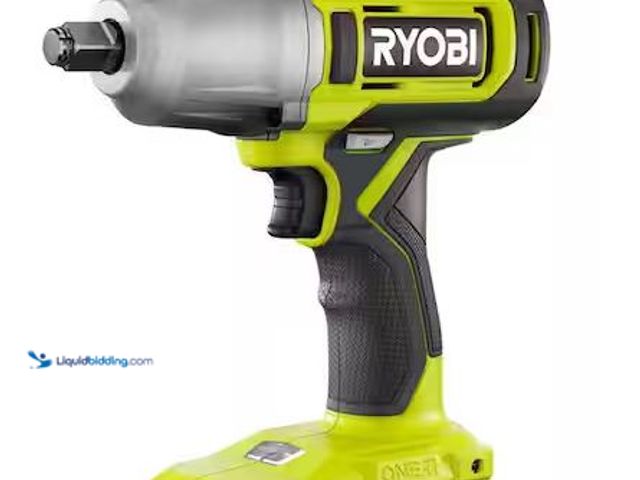 Lot 49-5460449 - RYOBI
ONE+ 18V Cordless 1/2 in. Impact Wrench (Tool Only) Internet # 320222321
Model # PCL265B
St...