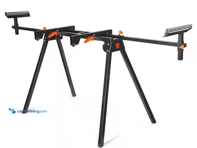 Lot 49-2001234 - WEN 80 in. x 31 in. Universal Collapsible Stationary Miter Saw Stand, 350-Pound Capacity, Model # MS...