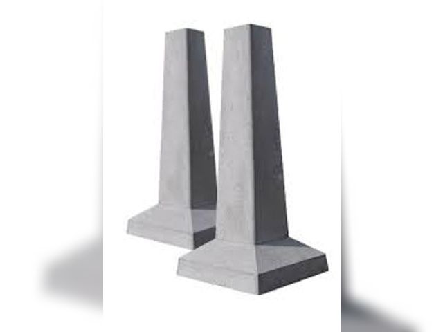 Lot 49-5448436 - QTY 3 - EZ-PIER – SOLID PRECAST FOOTINGS. Height: 54″. Base: 24″ x 24″. Top: 8″ x 8″. Load Capacity:...
