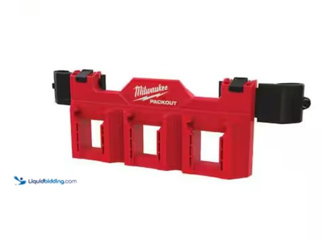 Lot 49-3614724 - Milwaukee PACKOUT M18 Battery Tool Box Rack Attachment, Model # 48-22-8603, Slightly used.  Ref#BIN0...