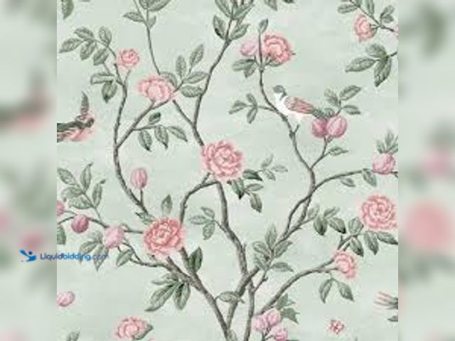 Lot 49-5485163 - Laura Ashley Eglantine Eau de Nil Wallpaper. Model #5011583467574. New