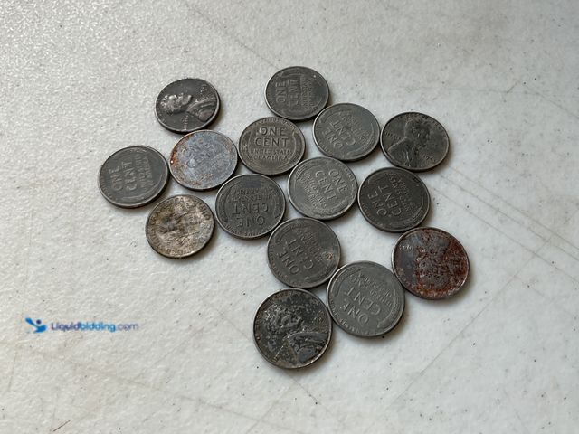 Lot 49-5450679 - LOT OF 15 WARTIME STEEL PENNIES FROM 1943