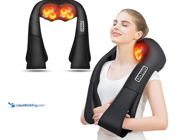 Lot 49-3431514 - AERLANG Shiatsu Back and Neck Massager, Back Massager Deep Tissue Kneading Neck and Shoulder Massage...