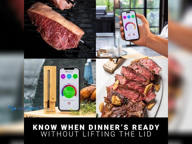 Lot 49-5483490 - MEATER Plus: Smart Bluetooth Wireless Meat Thermometer Digital | BBQ, Grill, Oven, Smoker, Air Fryer...