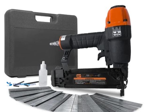Lot 49-2004538 - WEN 18-Gauge 3/8-Inch to 2-Inch Brad Nailer with Carrying Case and 2000 Nails, MODEL #61723K, Slight...