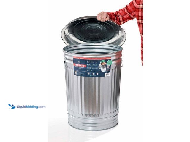 Lot 49-5449284 - Behrens
31 Gal. Galvanized Steel Round Metal Household Trash Can with Lid (dusty) (side dented) Unu...