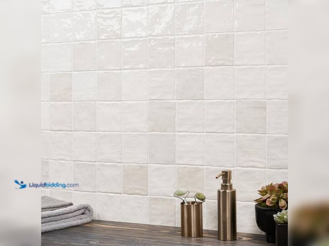 Lot 49-2024799 - Approx. (5) Sq. Ft. of- Ivy Hill Tile Kingston White 4 in. x 4 in. Glazed Ceramic Wall Tile (5.38 sq...