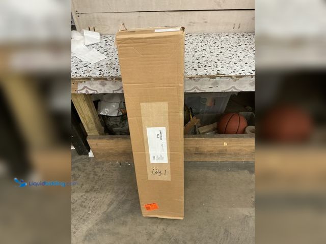 Lot 49-3536837 - Hampton Bay Courtland 5.75 in. W. x 34.5 in. H x 5.75 in. D Cabinet Corner Post Moulding in Polar Wh...