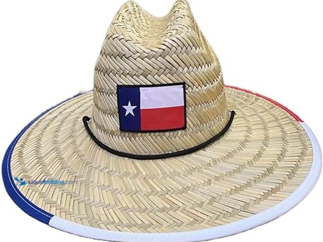 Lot 49-3536907 - QTY 2 - Texas Handcrafted Straw Hat Sun Protection. New.