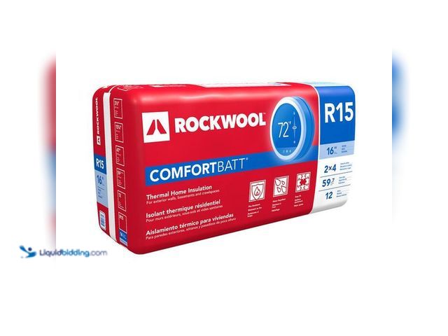 Lot 49-1596143 - Approx. (358) Sq. Ft. of ROCKWOOL R-15 Comfortbatt 3-1/2 in. x 15 in. x 47 in. Fire Resistant Stone ...