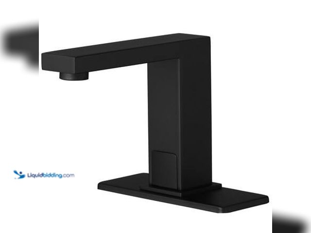 Lot 49-5581600 - Automatic Sensor Touchless Single Hole Bathroom Sink Faucet with Deck Plate in Matte Black Model # A...