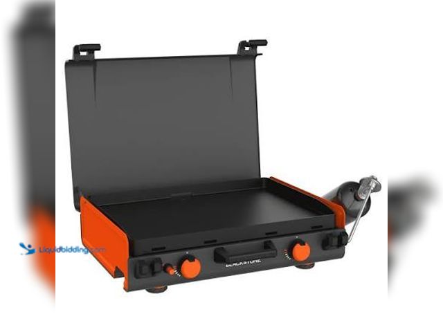 Lot 49-5553041 - Blackstone Adventure Ready 20"x14" 2-Burner Propane Camping Griddle with Latching Hood and Handle MO...