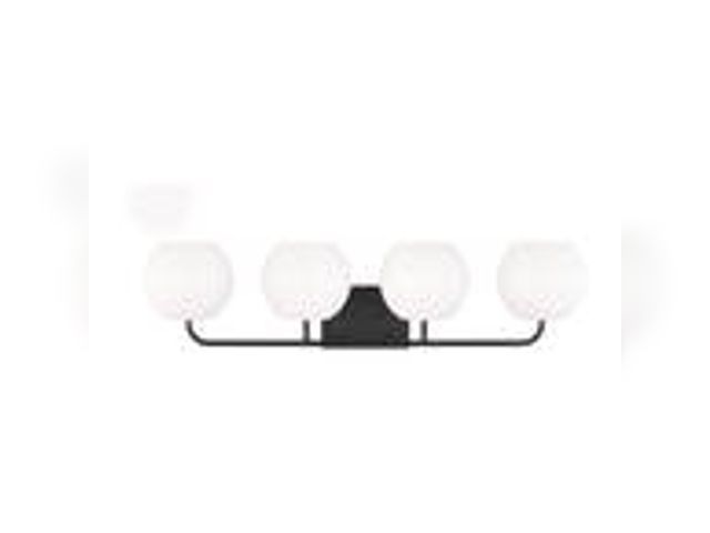 Lot 49-5433683 - Generation Lighting
Rory Extra Large 34 in. 4-Light Midnight Black Bathroom Vanity Light with Opal ...