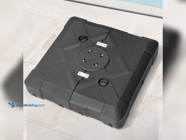 Lot 49-5406276 - 220 lbs. HDPE Patio Umbrella Base in Black, Model # CL-UB008BLK, New.