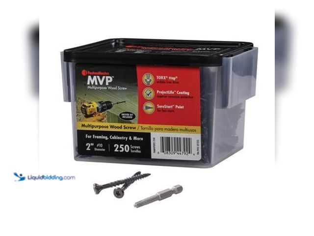 Lot 49-5539702 - FastenMaster #10 x 2 in. Torx TTAP Drive Suresink Flat Head MVP Multi-Purpose Wood Screw (250-Pack)....