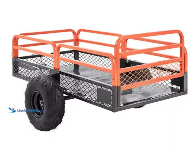 Lot 49-2005539 - VEVOR ATV Dump Trailer, 1500 lbs. Capacity 15 cu. ft. Total, Steel, Tow-Behind Garden Cart with Remo...