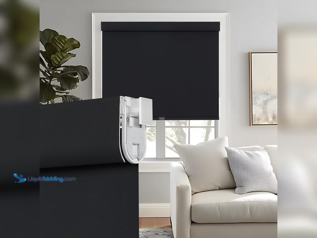 Lot 49-5439412 - Persilux No Drill No Tools 100% Blackout Blinds for Windows, Free-Stop Cordless Roller Shades Therma...