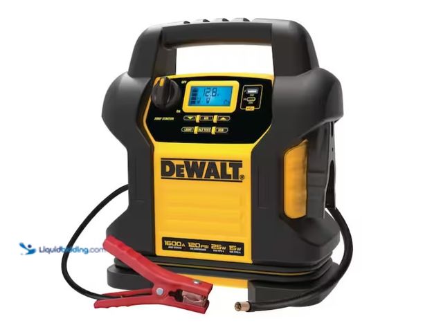 Lot 49-1571301 - DEWALT 1600 Peak Amp Jump Starter with Digital Compressor and USB Power Bank, Model # DXAEJ14, Used,...