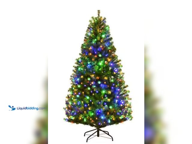 Lot 49-1544515 - Costway 5 ft. Pre-Lit Artificial Christmas Tree with 150 LED Lights, Model # MS2J-0678, Slightly use...