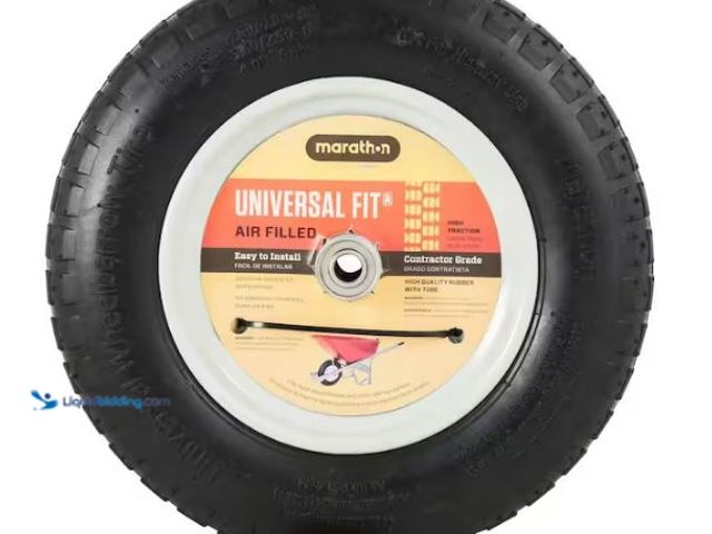 Lot 49-1517501 - Marathon 14.5 in. Pneumatic Universal Wheelbarrow Wheels, Model # 20260, Unused, ( 2 PER LOT)  Ref#H...