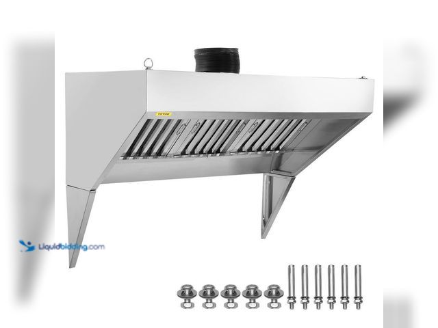 Lot 49-5433893 - VEVOR
Commercial Exhaust Hood 6 ft. Food Truck Hood Exhaust 201 Stainless Steel Range Hood Tool. It...