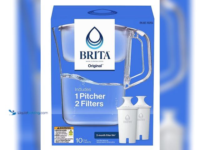 Lot 49-5541751 - Brita Large 10-Cup Water Filter Pitcher Plus 2 Filters New